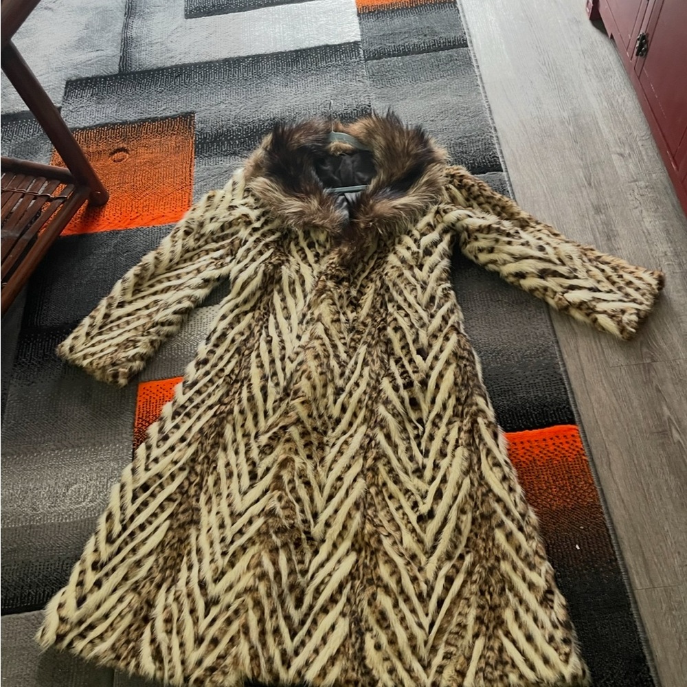 ๐VINTAGE , Genuine Leopard Fur Coat RARE ! Size X Small VERY RARE SOLD - Picture 6 of 17